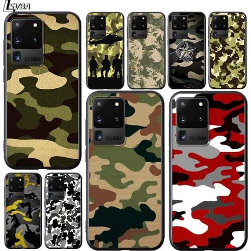 Camouflage Pattern for Samsung Galaxy A72 A52 A32 A12 A02S S20 FE Plus Ultra Lite A91 A81 A71 A51 5G Phone Case