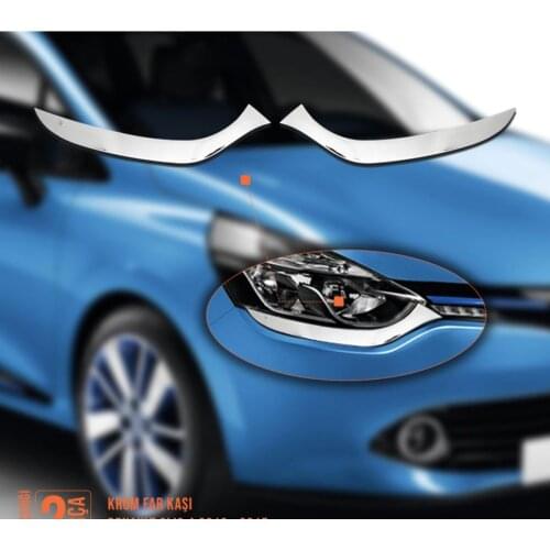 For Renault Clio 4 Chrome Headlight Eyebrow 2012 -2015 Modified Aksesaur Design Tunnıng Shaper Free Shipping Modern Designer Auto
