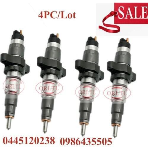 4pc ORLTL 0 445 120 238 (0445120238 ) Diesel fuel injector 0986435505 5263316 5135790AD for 2004-2009 D0dge Ram