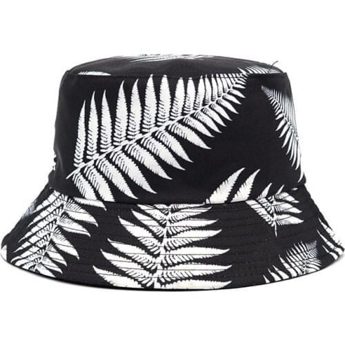 LDSLYJR Cotton Plant Print Bucket Hat Fisherman Hat Outdoor Travel Hat Sun Cap Hats for Men and Women 414