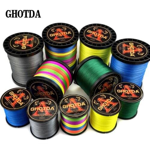 GHOTDA 9 Strands 500M PE Braided Fishing Line Multifilament PE Braid 20-108lb