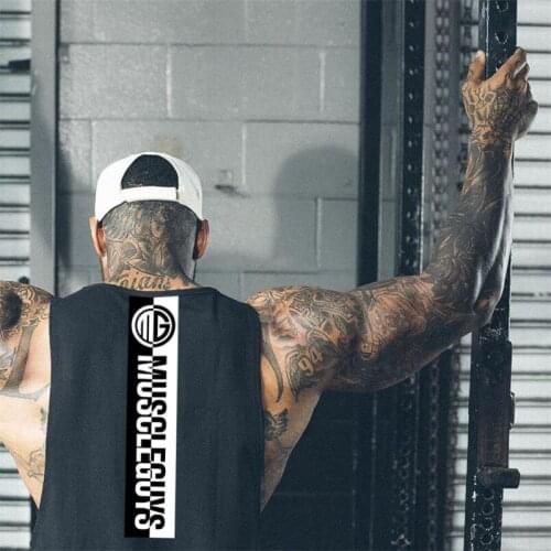 Muscleguys Fitness Tank Top Men Bodybuilding Clothing Men Sleeveless Shirt Vests Cotton Gyms Singlets Muscle Tanktop
