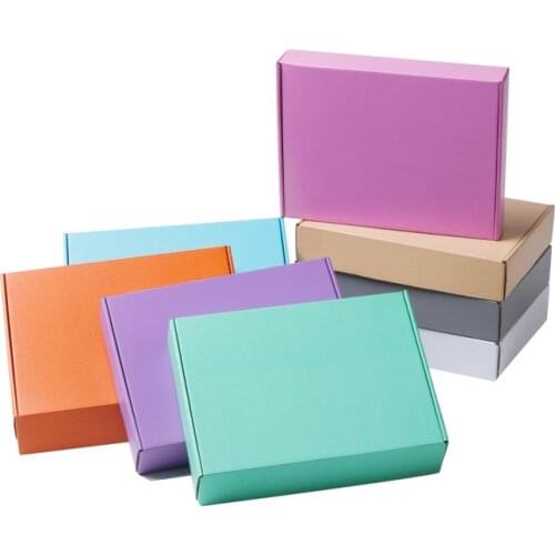 Multicolor Kraft Paper gift box package Wedding Decorations Event Party Gift Box Multiple Size Clothes Storage Box Thick Carton