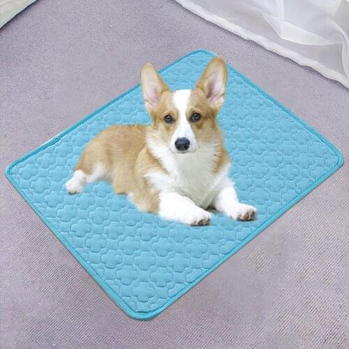 Pet Cooling Mat Safe Foldable Portable High-tech Fiber Pad Dog Mat Cooling Summer Pad Ice Cool Bed Breathable Blanket Cushion