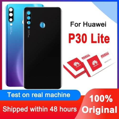 Original Back Housing Replacement For Huawei P30 Lite Back Cover Battery Glass Huawei Nova 4e With Camera Lens And Logo