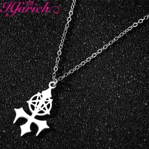 Pentagram Satan Fork Stainless Steel Chain Necklace Men Women Gold Silver Color Necklace party Jewelry Accessories Gift joyas