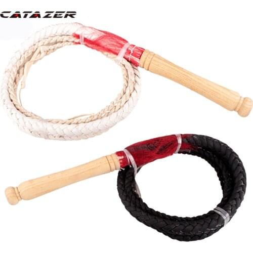 Catazer Kung Fu Cowhide Whip All Manual Martial Arts Performance Tai Chi Ring Whip Outdoor Fitness Self-defense Whip