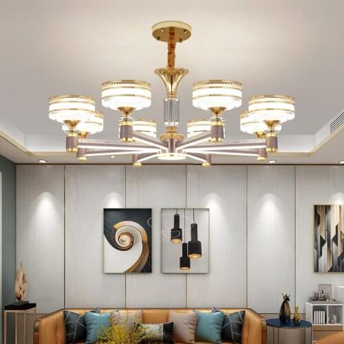 Modern Gold Coffee Led Pendant Lights Living Dining Room Decor Led Pendant Lamp Dimmable Hanging Drop Light Suspension Luminaire