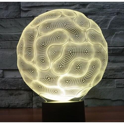 3D LED Night Light Brain The Second Shape with 7 Colors Light for Home Decoration Lamp Amazing Visualization Optical Illusion