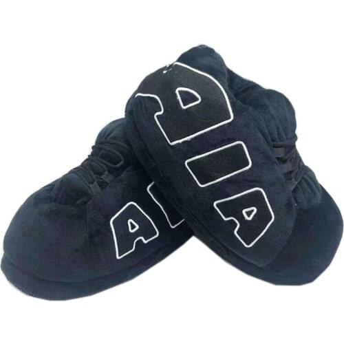 Unisex Pippen Warm Home Slippers Women/Men One Size Fits Most 36-43 Winter Sliders Couple Big "AIR" Bedroom Floor Slippers Shoes