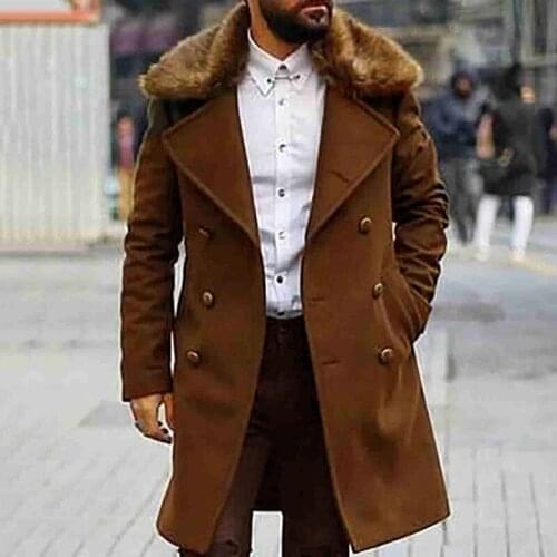 WICCON Men's Double Breasted Coats