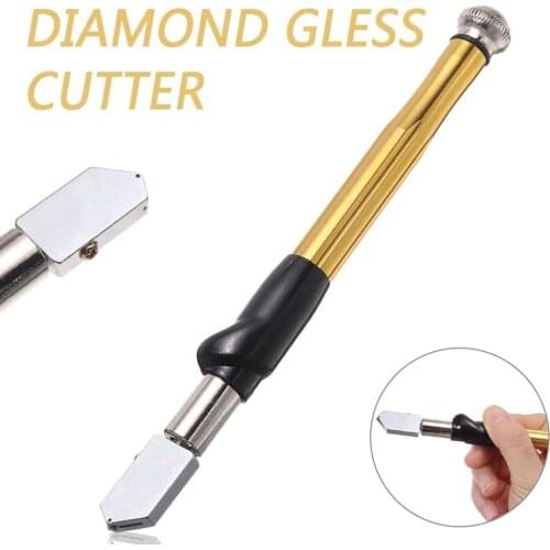 Hot 1PC Professional Tile Glass Cutter For Hand Tool 2-19mm Glass Cutting Tool Diamond Tipped Glass Knife Portable Glass Cutter