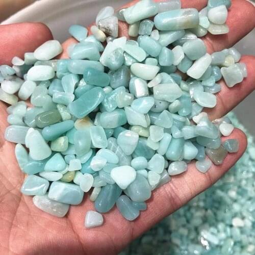 100g/Bag aquamarine Quartz Crystal Stone Rock Gravel Natural Tumble Stones Minerals For Fish Tank Aquarium Garden Decoration