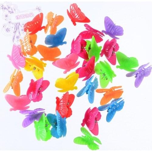 2020 Hair Accessories Mini Hair Claws For Baby Multi Colors Plastic Hair Clips Butterfly Design Hair Clamps For Children 20PCS