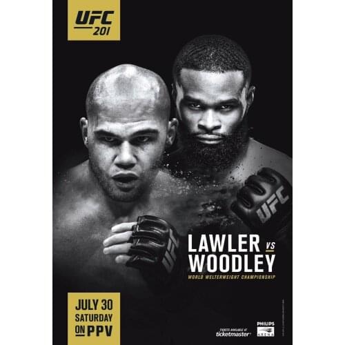 201 Fight Robbie Lawler vs Tyron Woodley Art print Silk poster Home Wall Decor