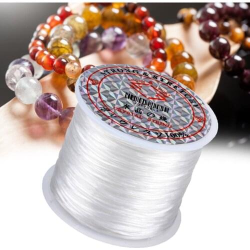 60M/Roll Plastic Crystal DIY Beading Stretch Cords Elastic Line Jewelry Making Supply Wire String jewelry thread String Thread