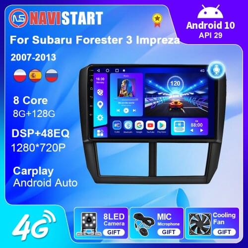 Car Radio for Subaru Forester Impreza 2008 2009 2010 2011 2012 2 Din Android 10 Car GPS Navigation Multimedia Player 4G WIFI DSP
