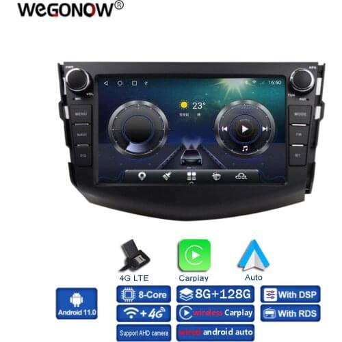 8" Carplay DSP Android 10.0 6GB+128G 4G LTE IPS Car DVD Player GPS WIFI Bluetooth 5.0 RDS Radio For Toyota RAV4 RAV 4 2006 -2012