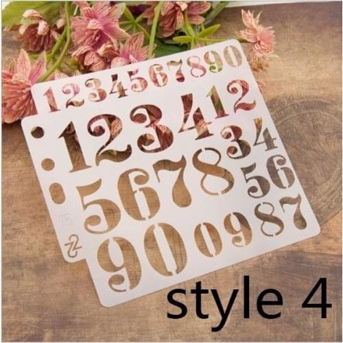 CraftArtGo DIY Number Stencils Painting Scrapbook Coloring Cake decorating sugar powder sieve printing mold printing table