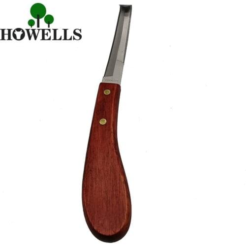 Wooden Handle Stainless Steel Blade Double Edge Cattle and Horse Hoof Knife Shears Cutter Multipurpose Hoof