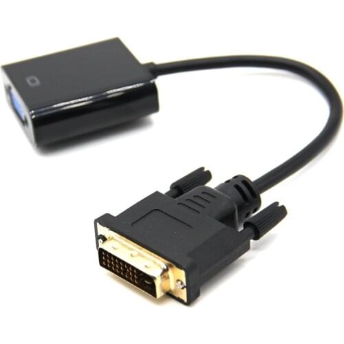 DVI-D adapter DVI to VGA Full Hd 1080p cable video converter 24 + 1 25 pin to 15 pin cable converter computer dvi to vga