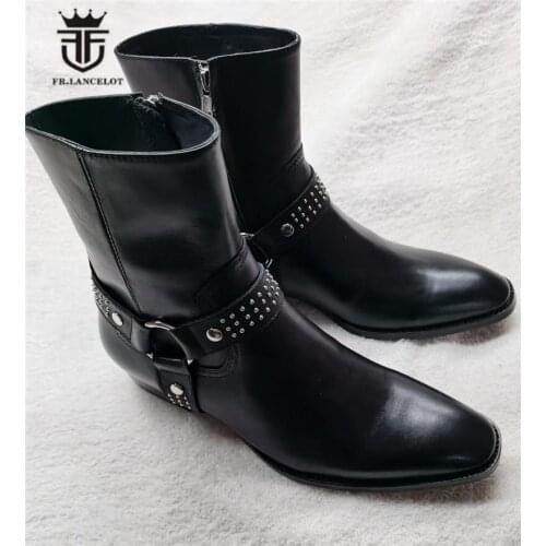 FR.LANCELOT Men's Motorcycle Boots