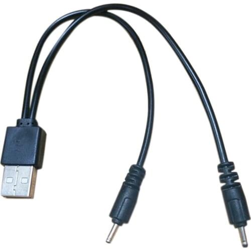 USB To 2DC2.0mm Power Charger Cable Adapter DC 5V Supply Charge For I7S Earphone For Small Electronics And Devices Power Cable