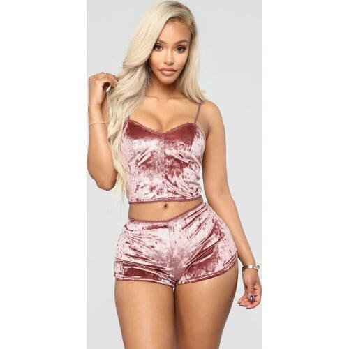 Hot New Fashion Womens Underwear Sexy Velvet Ladies Sleeveless Crop Tops Bralette Panty Sets