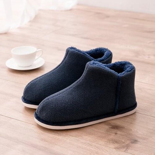 TZLDN Men Winter Warm Fur Shoes Cotton Men Slippers Lovers Home Coral Fleece Slippers Indoor Plush Size Indoor Shoes Wholesale