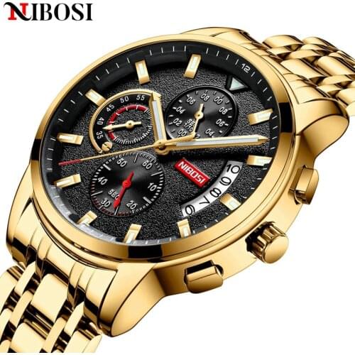 Men Watch NIBOSI Relogio Masculino Mens Watches Top Brand Luxury Waterproof Automatic Date Quartz Watch Male Clock Reloj Hombre