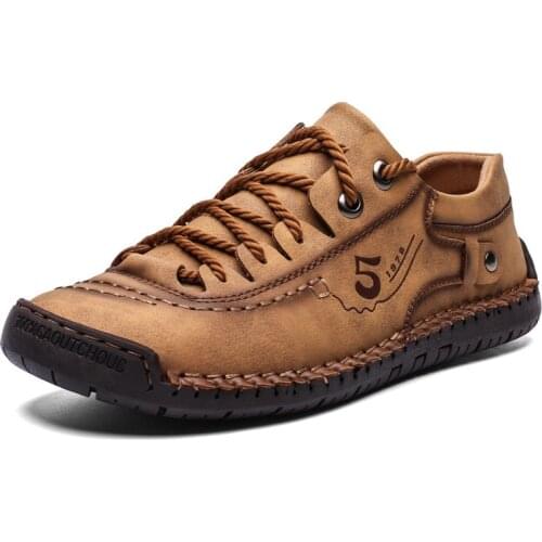 Mens Casual Shoes 2021 Spring Casual Shoes Mens Round-toe Super Fiber Mens Shoes With Soft Bottom Non-slip Wear-resistant