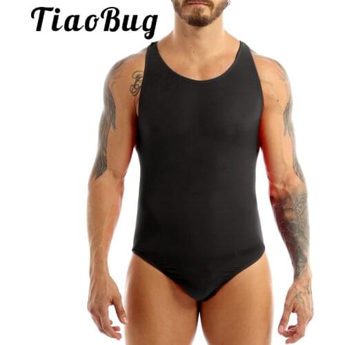 Men Sexy Lingerie Sleepwear Pajama Stretchy Thong Bodysuit Romper Jumpsuit Undershirt Teddies Underwear Male Sports Wear Clothes