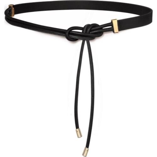 Newest Knot Belts For Women Fashion Plus Long Tassel Soft Faux Leather Waistbands Dress Coat Party Gold Black Cummerbunds Gifts