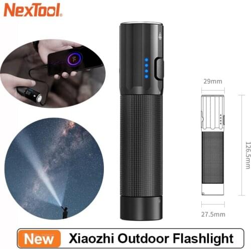 NEW Nextool Outdoor Flashlight Xiaozhi 1200lm Rechargeable IPX4 Waterproof Mini Powerful Torch Portable Power Bank for Camping