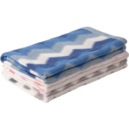 Baby Blanket Knitted Newborn Swaddle Wrap Blankets Warm Soft Toddler Infant Bedding Quilt For Bed Sofa Basket Stroller Blankets