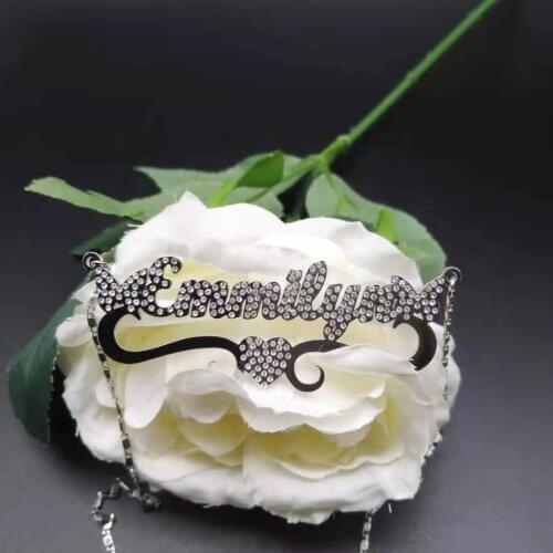 Stainlesss Steel Custom Name Necklaces Butterfly Pendant Letters Necklace for Women Kids Custom Chain Jewelry Personalized Gifts