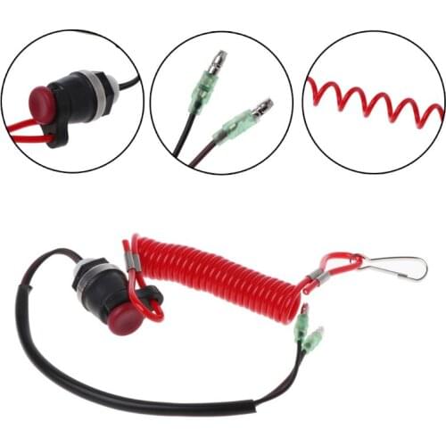 Boat Outboard Engine Motor Kill Stop Switch Motorboat Safety Tether Lanyard Cord Switch for yamaha Marine Mercury Tohatsu