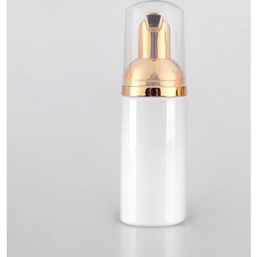 Wholesale fast 100ps 30ml Plastic Foamer Bottle Pump white liquid Soap Dispenser best cheapest Foam bottle with golden foamer