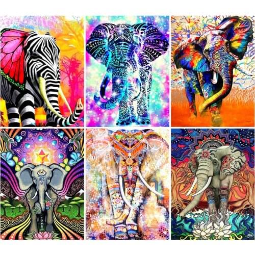 Full Square Diamond Painting Sale Elephant 5D Embroidery Cross Stitch Animal New Arrivals Home Decor Diamond Art