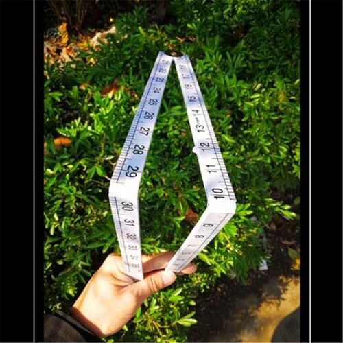 Portable Plastic Folding Four Fold Ruler Measuring Ruler Woodworking Ruler