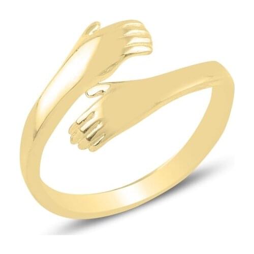 Silver 925 Sterling Clingy Hands Ring