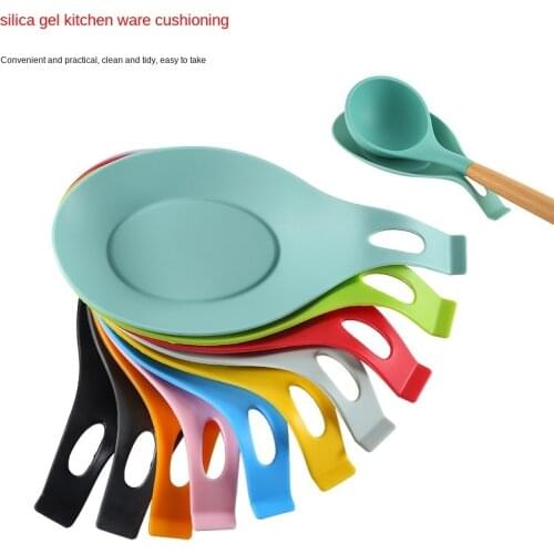 Silicone Insulation Spoon Rest Heat Resistant Placemat Drink Glass Coaster Tray Spoon Pad Eat Mat Pot Holder Kitchen Accessories