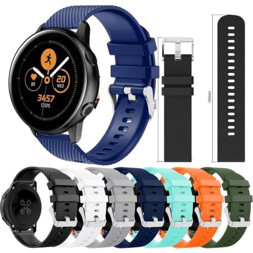 Wristband for Samsung Galaxy Watch 42mm Watch 3 41mm Strap Band Silicone 20mm Watchband for Samsung Gear S2 Wrist Strap Bracelet