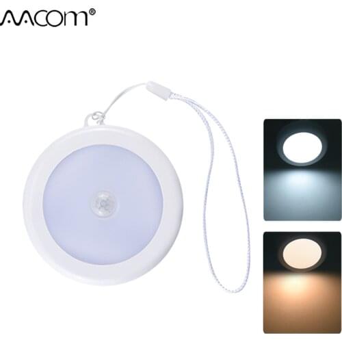 LED Under Cabinet Lights With PIR Motion Sensor Wireless Magnetic Base AAA Battery Powered Auto ON/OFF Smart Indoor Lighting