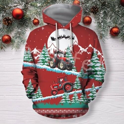 Tessffel Merry Christmas Santa Claus 3D Printed Hoodies Sweatshirts Zip Hooded For Men And Women Casual Streetwear Style-C05