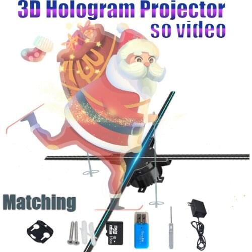 3d Hologram Projector Advertising Screen Hologram Fan Led Luminous Signs Advertising for hd image Video projector Lighting Light