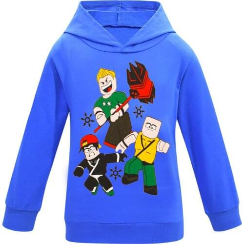Spring and Autumn Robloxing Toddler Girls Sweatshirt Boys Children Hooded Hoodies Long Sleeve T-shirt Jacket Clothes
