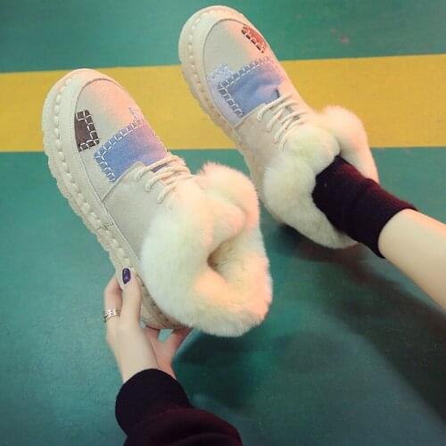 Women Platform Fashion Women Ankle Boots Warm Plush 2019 New Women Snow Boots Winter Women Boots Black Boots Chaussure U11-26