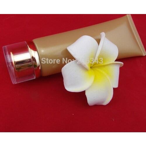 100ml gold soft tube or mildy wash tube or butter or handcream tube with acrylid gold lid