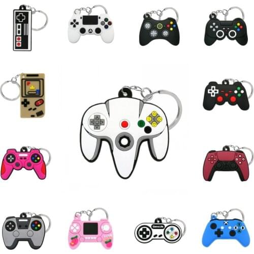 1PCS PVC fashion keychain creative fun Game Handle key ring cute cartoon game controllers keyholder men women car keys charms